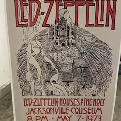 1973 Led Zeppelin Houses Of The Holy Concert Poster Wall Art Decor