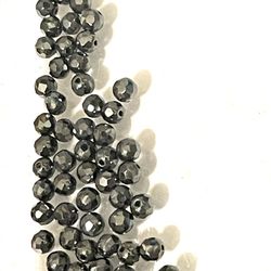 Genuine 4mm Faceted Hematite Beads