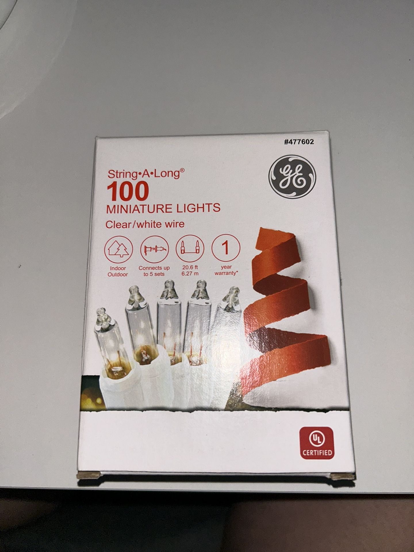 4 boxes of 100 mininature string lights White/Clear