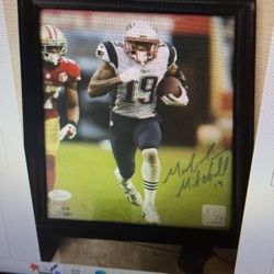 Malcolm Mitchell Signed Picture Frame 