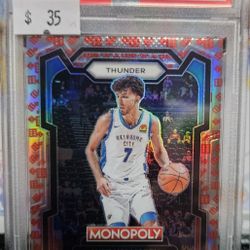 2023-24 Panini Prizm Monopoly Red DICE Chet Holmgren #62 Thunder PSA 9 