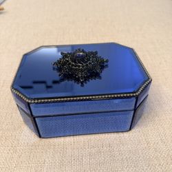 Z gallerie blue mirrored decorative small box