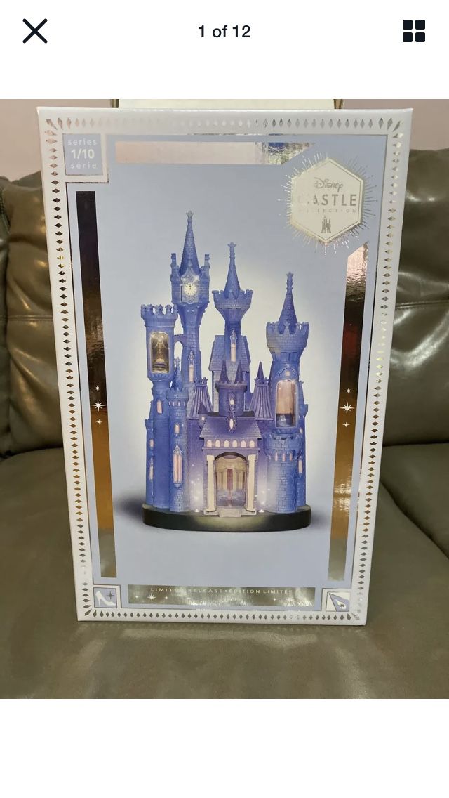 Disney cinderella castle figurine with lights limited release