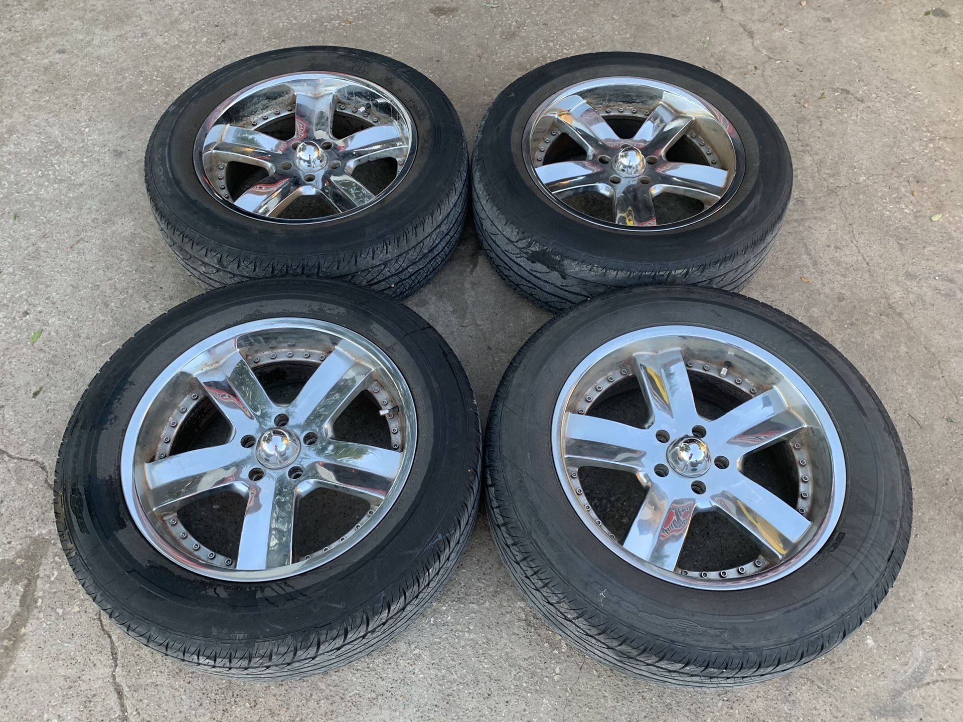 20” Chrome Rims & Tires 5x5 Bolt pattern Wheels Chevy Silverado Tahoe