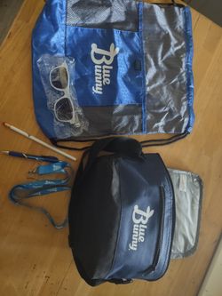 Brand New Blue Bunny Set Of Six