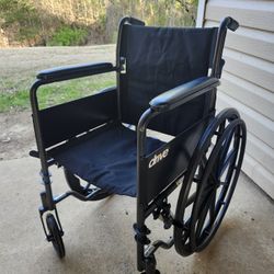 Drive Wheelchair Silver Sport Lightweight Folding Chair w/ Footrests