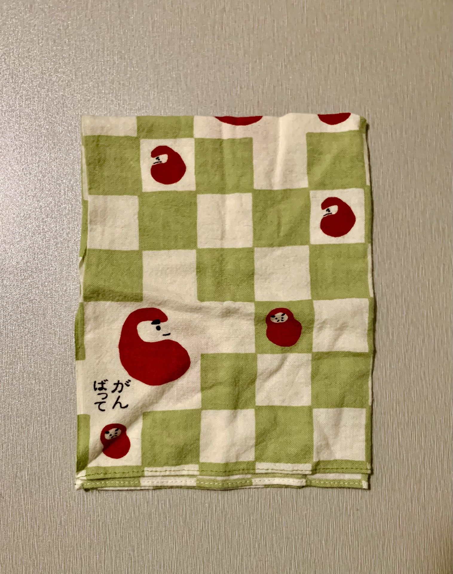 New-Japanese Cotton Good Luck Daruma Towel 