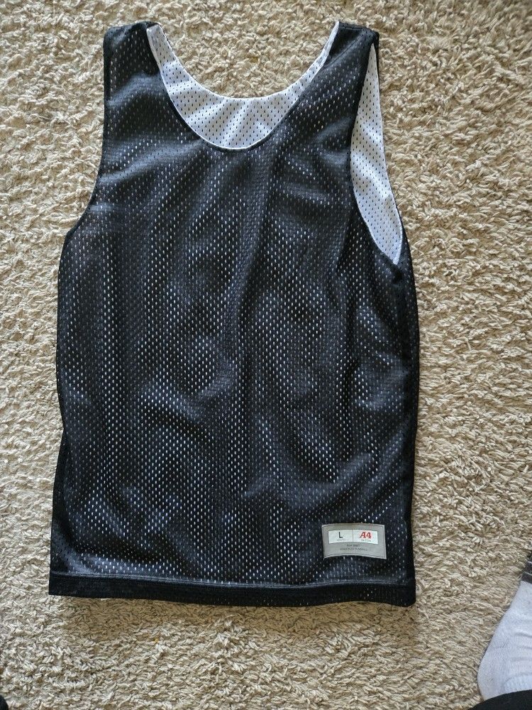 Plain Black/White Reversible Jersey