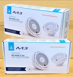 JL Audio M3 Marine Speakers 2-Sets 6 1/2" 2-Way Coaxial Water Resistant 450 Watt M3-650X-C-GW Package 🚨 No Credit Needed 🚨