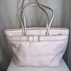 Kate Spade , Original “Harmony Pink Ostrich “ Tote Shoulder Bag /Purse