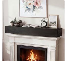 Rustic Wood Fireplace Mantel Wall Mounted Floating Shelf