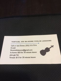 Violin lessons available!