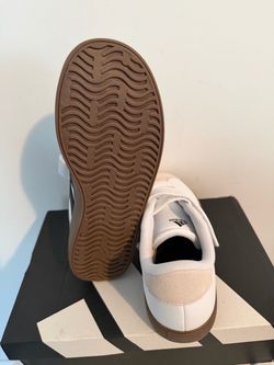 Adidas White Low-Top Sneakers with Gum Sole