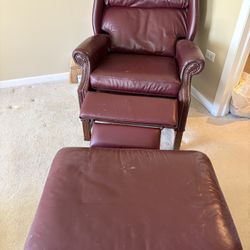 FREE LA-Z-BOY Manual Recliner & ottoman READ DESCRIPTION 