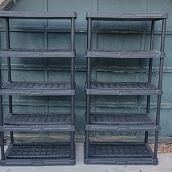 Matching Set of Plastic Storage Shelves