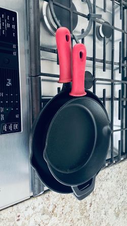 Two cast iron pans. 8in and 10in