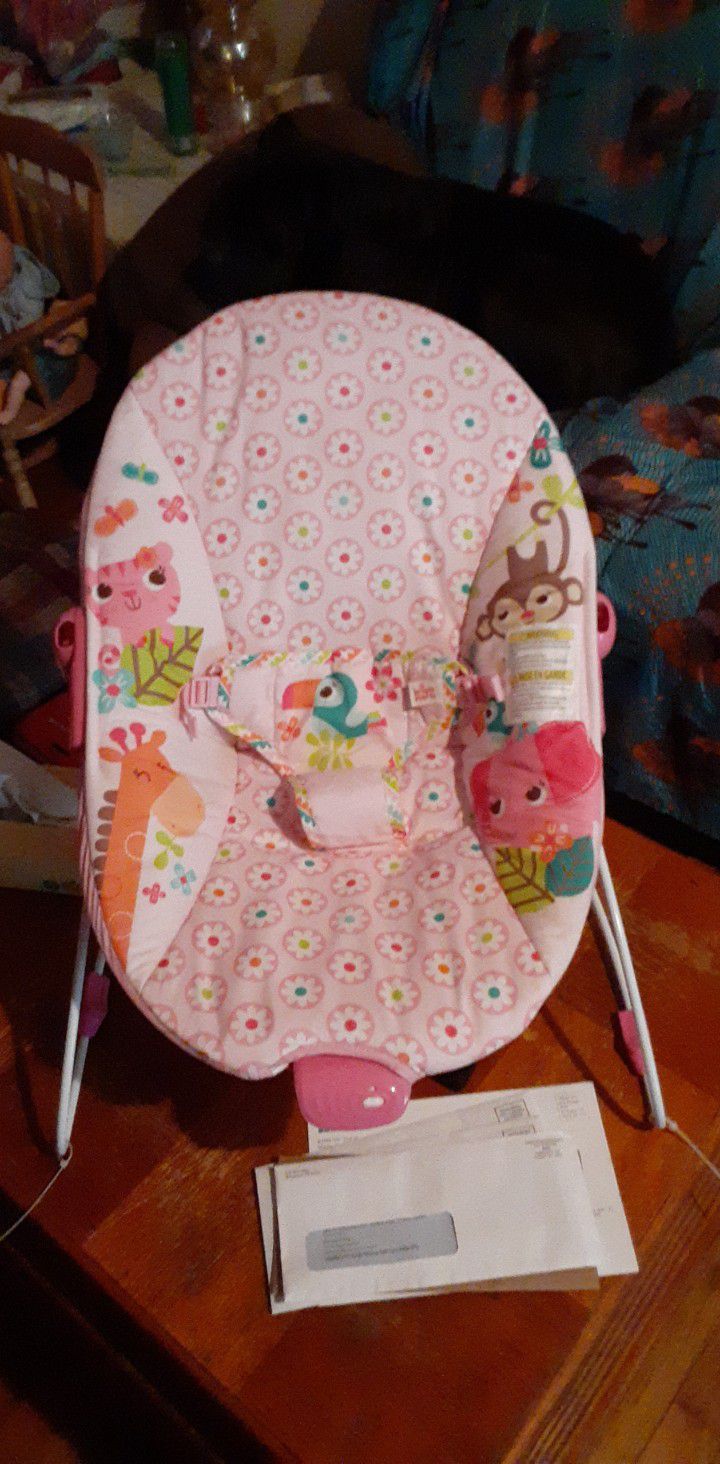 Pink Baby Vibrating Chair