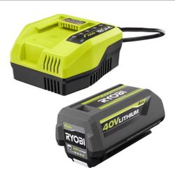 NEW RYOBI 40V Lithium-lon 4.0 Ah Battery and Fast Charger Kit