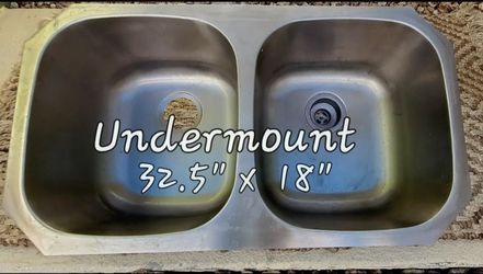 Stainless Sink 2 Bowl Heavy Gage  Undermount