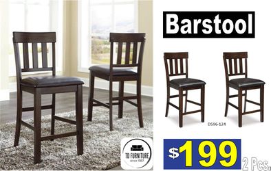 2 Pcs. Bartools, counter height chair, sillas