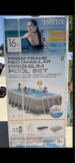 Intex 16ft Prism Frame Rectangular Premium Pool Set
