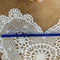 Vintage Cobalt Blue Drink Stirrer From New York Rest. 