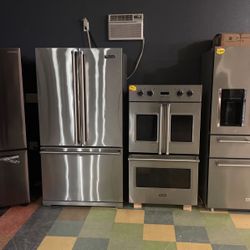Viking Counter Depth French Door Refrigerator‼️ & Matching Wall Oven Save Huge‼️‼️