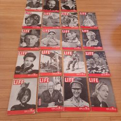 39  Mostly 1940's Life Magazines