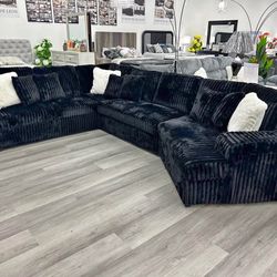 🛋️NEW!! Corduroy Sleeper Sectional Sofa STILL IN BOX 📦 