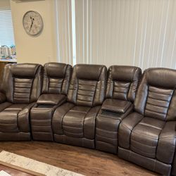 Leather reclining Sofa 