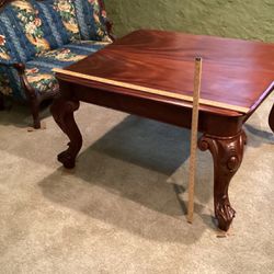Antique Mahogany Table. 4’ Square. 