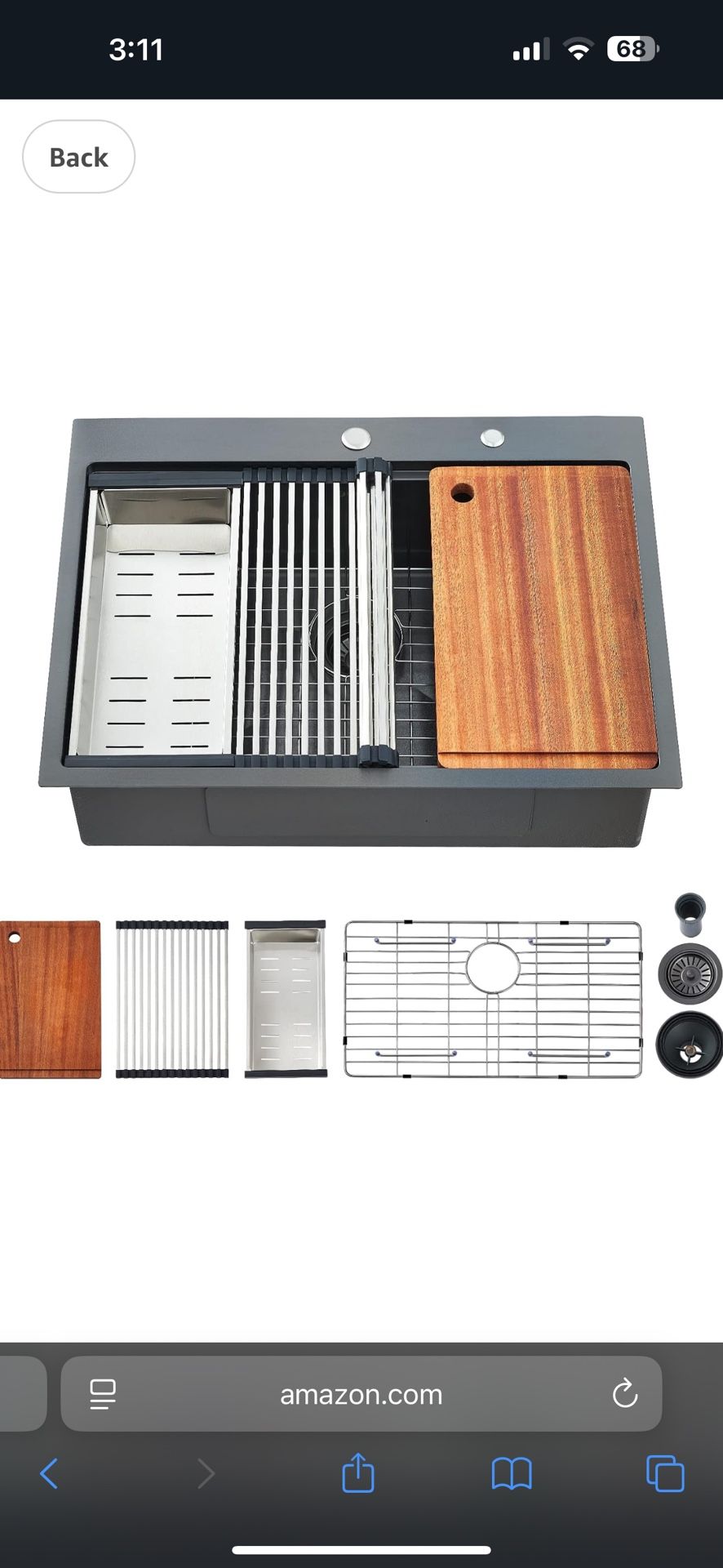 Kitchen Sink With Workstation