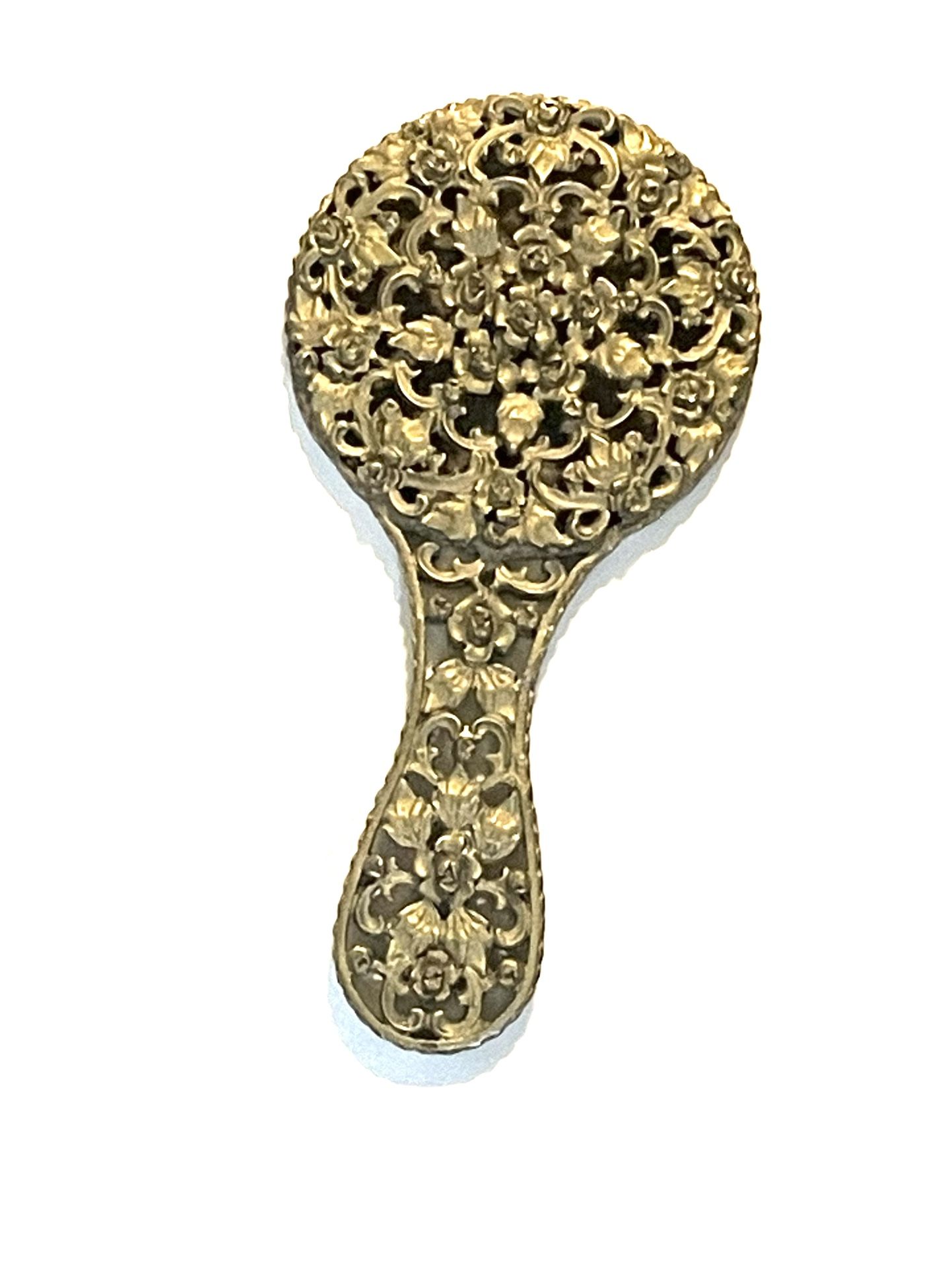 Antique Gilt Handheld Mirror