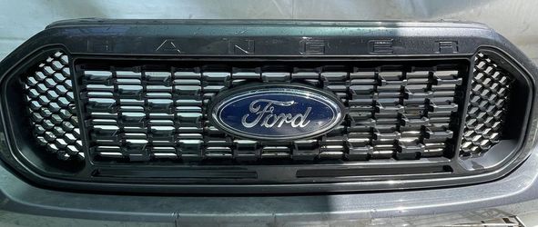OEM PART 2019 2020 2021 2022 2023 FORD RANGER XLT FRONT BUMPER COVER GRILLE W/O SENSORS GRAY (M7)