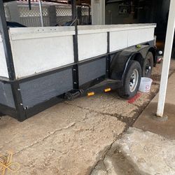 16ft TRAILER WITH METAL PLATFORM & RAMPS