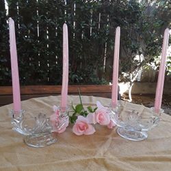 Elegant Glass Candle holder (Only Candle holders)