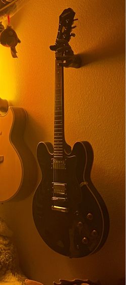 Epiphone dot studio black hollow body electric guitar