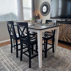 Beautiful Tall Dining Table And Stools