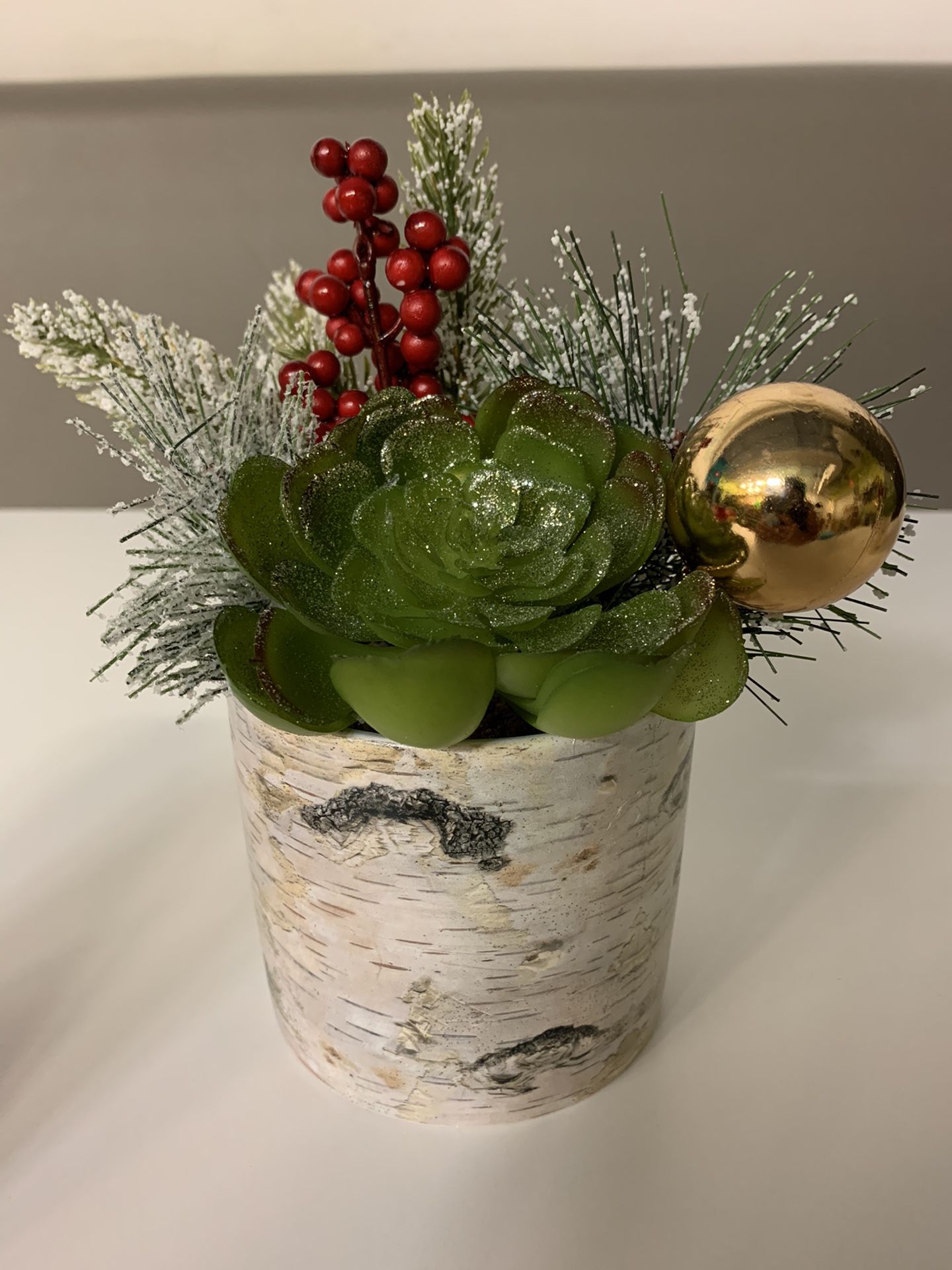 Christmas Plant Decoration / quantity 2 fake plants