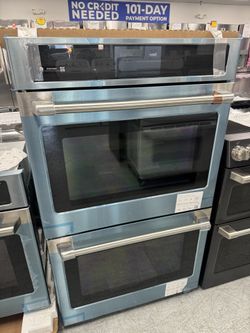 Cafe 30” Double Wall Oven In Stainless Steel 