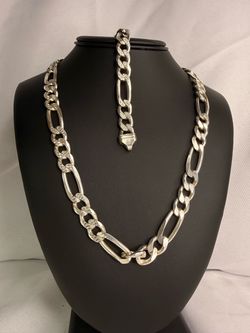 Juego de Cadena Y Manilla de Plata 925