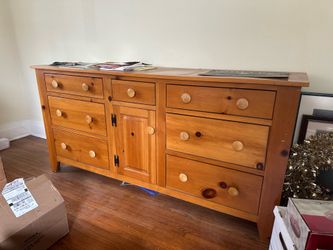 Wooden dresser with cabinet