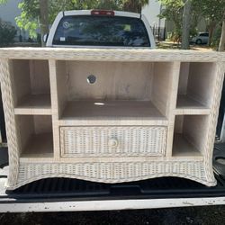 Wicker TV stand