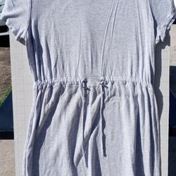 H&M Gray Drawstring T-shirt Dress