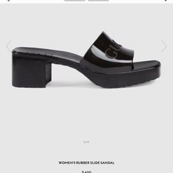 GUCCI WOMEN'S RUBBER SLIDE SANDAL