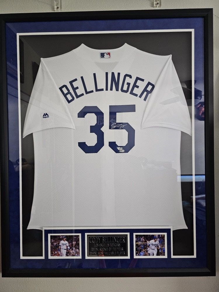 Signed And Framed Cody Bellinger Jersey
