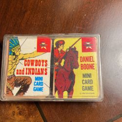 Daniel Boone, Mini Card Game, Cowboys, And Indians, Mini Card Game, 1965
