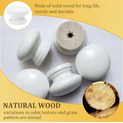 10PCS Drawer Knob Pull Handle Wooden Kitchen Cabinet Knobs Mushroom Shape with Screws for Home Office Kitchen Cabinet Cupboard Dresser DIY