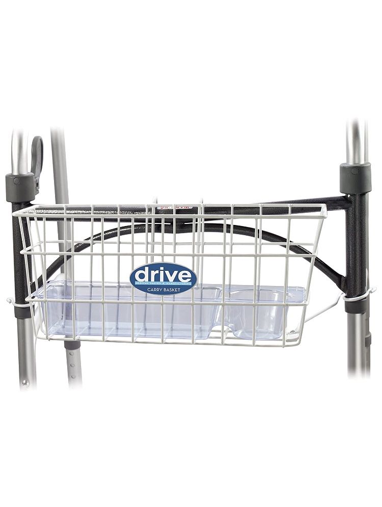 Walker Basket, White, with Plastic Cup Holder (305)
