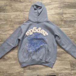 Sky Blue Spider hoodie Size S